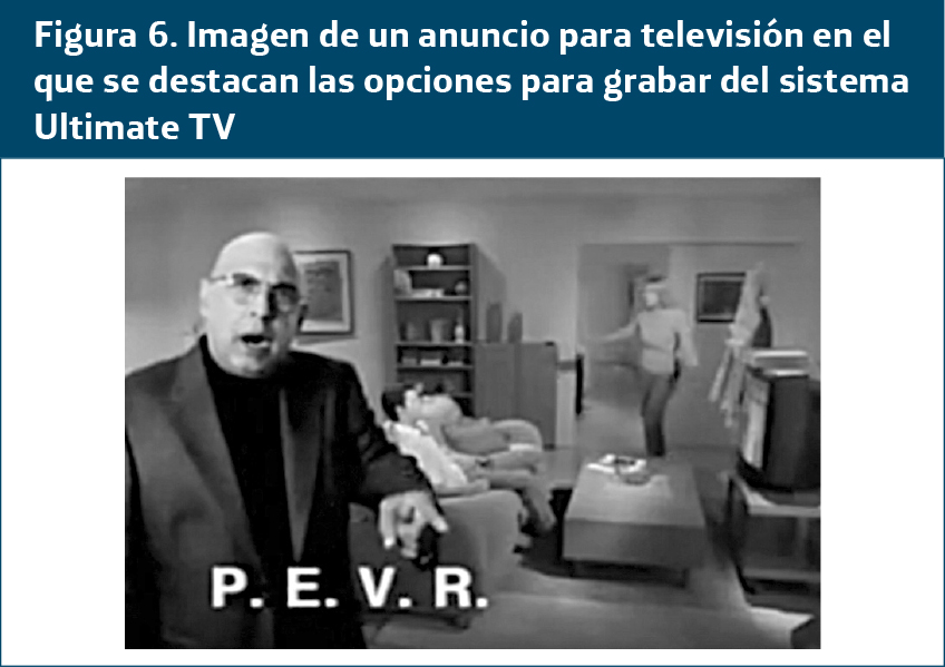 Imagen de un anuncio para televisión en el que se destacan las opciones para grabar del sistema Ultimate TV