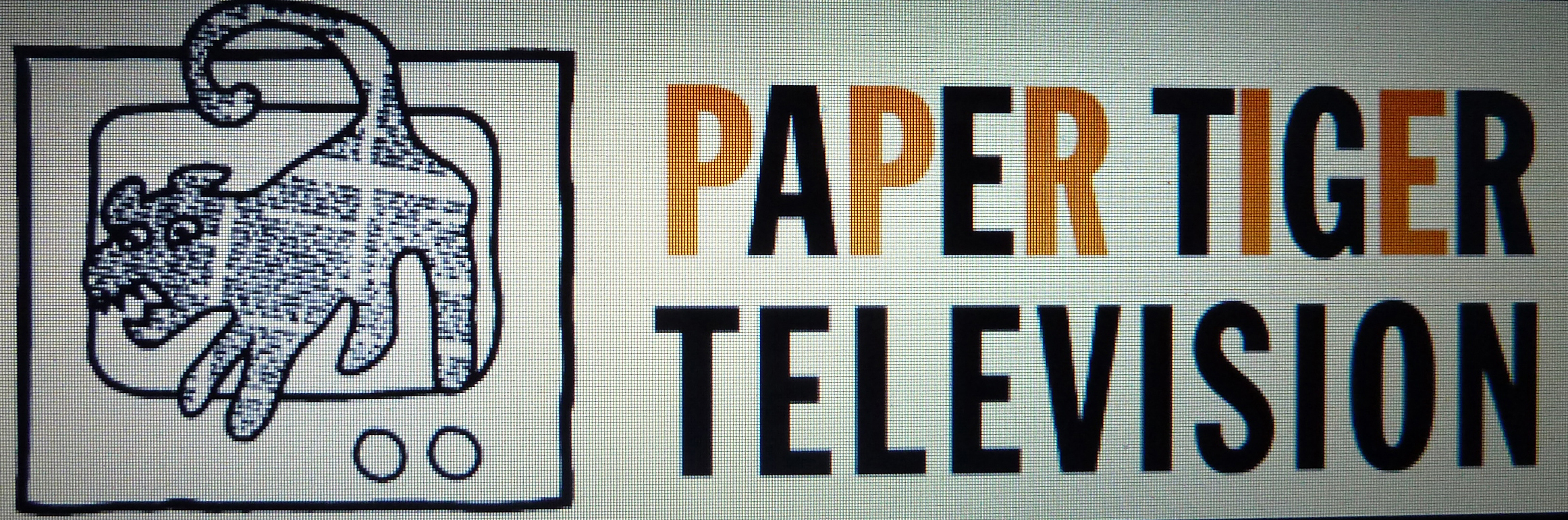 Logotipo de “Paper Tiger Television” (EEUU 1981). 