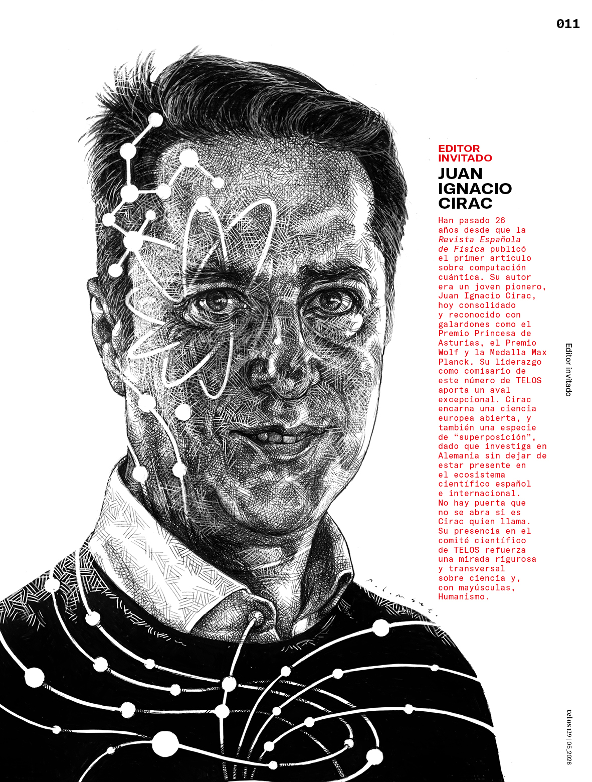 Ilustración Juan Colombato a Juan Ignacio Cirac