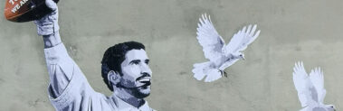 América Mural del artista Alberto León para el-espanol-entra-en-el-sistema-musical-global